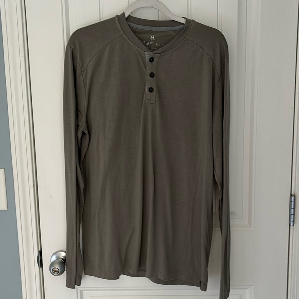 Free fly Henley tee long sleeve